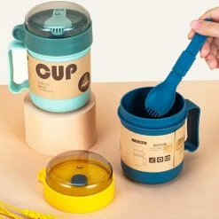 Top 10 😀 Bondoo Soepbeker Magnetron Met Hendel 500ml - Hitte Bestendige Beker - Lunchcontainer - Yoghurt To Go - Soepbeker To Go - Inclusief Lepel/vork 🎉 -Bosch verkoop 550x483