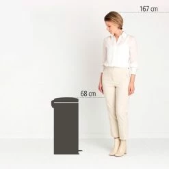 Goedkoopste 🧨 Brabantia NewIcon Prullenbak - 30 L - Mineral Cosy Brown ✔️ -Bosch verkoop 550x484