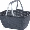 Coupon ⌛ Wooners Retro Boodschappenmand Met Handvaten - Antraciet 🥰