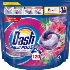 Goedkoopste 😍 Dash All In 1 Wasmiddel Pods - Wilde Bloembloesem Wascapsules - Voordeelverpakking 3 X 40 Wasbeurten 🎉