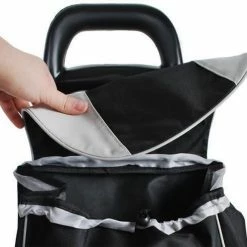 Uitgang 😀 Merkloos Trolley Boodschappen Tas Wagen Op 2 Wieltjes - Boodschappentrolley Zwart Grijs ⭐ -Bosch verkoop 550x492