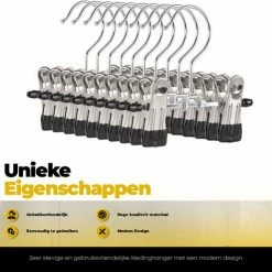 Uitgang 🌟 Eleganca Luxe Baby Broekhangers 10 Stuks - Multifunctionele Babykleerhangertjes - Laarzenhanger Met Knijpers - Ophangen Van Babybroekjes, Rokken En Laarzen - 13x12x1,8 Cm 🌟 -Bosch verkoop 550x495 3