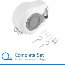 Top 10 🥰 Live Deals Sterke Waslijn Uittrekbaar 26 Meter | Waslijndraad | Roldrooglijn | Drooglijn Oprolbaar | Automatische Waslijn | Wasrek | Droogrek 💯 -Bosch verkoop 550x499 2