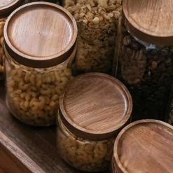 Aanbiedingen ✨ Luxaliving Voorraad Potset Van Beste Glaskwaliteit|bamboe Hout Deksel | 5 Stuks|Luchtdichte Deksel| 🌟 -Bosch verkoop 550x502 6