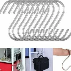 Top 10 ✨ Merkloos Ophanghaken - S-Haken - 8 Stuks - Metaal 🔥