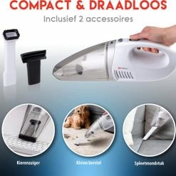 Kopen ❤️ Alpina Y8262C Kruimelzuiger Met 2 Opzetstukken - Draadloos - 30 Watt - Wit 🔔 -Bosch verkoop 550x505 4