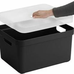 Hete verkoop ⭐ Sunware - Sigma Home Opbergbox 32L Zwart - 44,4 X 34,2 X 24,2 Cm 🎉 -Bosch verkoop 550x506 1