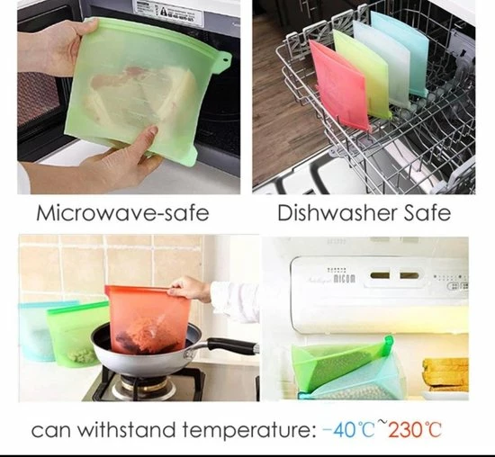 Hete verkoop 🧨 Greenz Products Siliconen Vershoudzakken - Set Van 8 ( 4x 1000ML + 4x 1500ML) -(Transparant, Rood, Groen, Blauw) - Duurzaam - Herbruikbaar - Vries & Hitte Bestendig - Meal Prep - Opbergzak Maatbeker Meal Prep Container 👏 10 Hete verkoop 🧨 Greenz Products Siliconen Vershoudzakken - Set Van 8 ( 4x 1000ML + 4x 1500ML) -(Transparant, Rood, Groen, Blauw) - Duurzaam - Herbruikbaar - Vries & Hitte Bestendig - Meal Prep - Opbergzak Maatbeker Meal Prep Container 👏 - Afbeelding 10