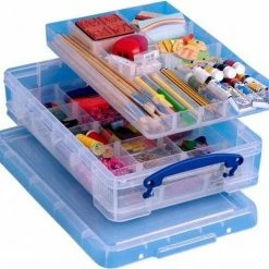 Beste deal 😉 Really Useful Boxes Really Useful Box Opbergdoos - Opbergbox Met Deksel 4 Liter - Inclusief Dividers - Transparant 😍 -Bosch verkoop 550x510