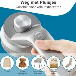 Begroting ❤️ PureGoods Elektrische Pluizenverwijderaar – Ontpluizer - Pluizenroller - Draadloos - 90 Minuten Non-stop Gebruiken - Grijs ✔️ -Bosch verkoop 550x512