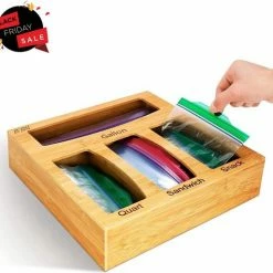 Hete verkoop 🥰 BY JRM Bamboo Lade Organizer En Verdeler Voor Hersluitbare Zakjes - Ladeverdeler - Opbergbakjes ⭐