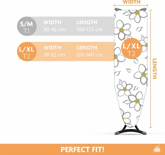 Kopen 🧨 LaundrySpecialist® Strijkplankovertrek COMFORT L/XL - 149x58cm - Multi ❤️ 3 Kopen 🧨 LaundrySpecialist® Strijkplankovertrek COMFORT L/XL - 149x58cm - Multi ❤️ - Afbeelding 3