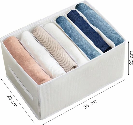 Uitgang βοΈ Flokoo Kleding Organizer - 3 Stuks - Wit/Wit - Opberger Voor Broeken, T-shirts, Overhemden En Topjes π 5 Uitgang βοΈ Flokoo Kleding Organizer - 3 Stuks - Wit/Wit - Opberger Voor Broeken, T-shirts, Overhemden En Topjes π - Afbeelding 5