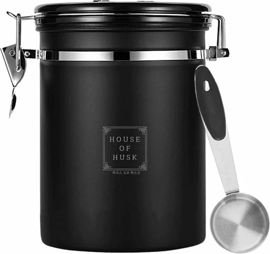 Begroting π House Of Husk Koffieblik Met CO² Ventilatie - Bewaarblik - Voorraadbussen - Voorraadblik - RVS - Zwart - 1.5 Liter βοΈ 1 Begroting π House Of Husk Koffieblik Met CO² Ventilatie - Bewaarblik - Voorraadbussen - Voorraadblik - RVS - Zwart - 1.5 Liter βοΈ