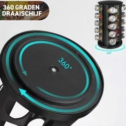 Beste recensies van 🎁 Merkloos Draaibaar Kruidenrek Met 20 Kruidenpotjes - Kruidenrek Staand - Aanrecht Organiser - Glazen Potjes Met Deksel - Inclusief 32 Etiketten En 1 Uitwisbare Stift - Ronde Afwerking - Zwart 🥰 -Bosch verkoop 550x520