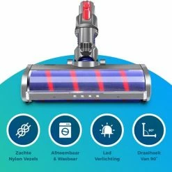 Coupon 🔥 SYproducts Stofzuiger Mondstuk Zuigmond Voor Dyson Steelstofzuiger - LED Licht - Wasbaar - Geschikt Voor Dyson Stofzuiger V7 / V8 / V10 / V11 En V15 Series ⭐ -Bosch verkoop 550x526