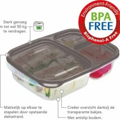 Begroting ❤️ Lock&Lock Meal Prep Bakjes - Diepvriesbakjes - Vershoudbakjes Set Met Deksel - Magnetron Bakjes - Met 3 Compartimenten - Stevig En Herbruikbaar - BPA Vrij - Set Van 6 Stuks - 965ml 💯 -Bosch verkoop 550x527