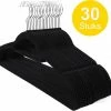 Promo 🎁 Merkloos ACAZA Antislip Kleerhangers - 30 Stuks Zwarte Kledinghangers - Plooibaar - Zwart 🔥