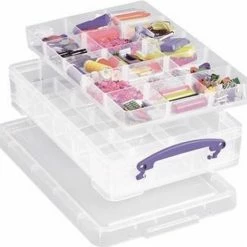 Beste deal 😉 Really Useful Boxes Really Useful Box Opbergdoos - Opbergbox Met Deksel 4 Liter - Inclusief Dividers - Transparant 😍 -Bosch verkoop 550x527 9