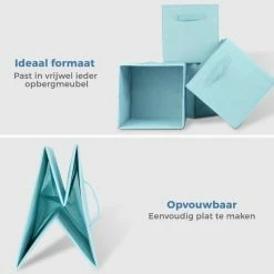 Coupon 🔔 LifeGoods Kast Organizers - 6 Stuks - 20L - Textiel - Blauw 🎁 -Bosch verkoop 550x528 1