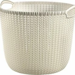 Beste Pirce 👏 Curver Knit Opbergmand - Rond - 30l - Wit 🤩