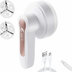 Groothandel 👏 IBright Elektrische Pluizenverwijderaar - Ontpluizer - Draadloos - Oplaadbaar Met USB - Lichtgewicht - Wit 🎁