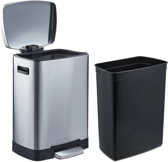 Begroting β¨ Relaxdays Pedaalemmer 50 Liter - Keuken Afvalbak - Prullenbak - Soft-close - Zwart/zilver π 8 Begroting β¨ Relaxdays Pedaalemmer 50 Liter - Keuken Afvalbak - Prullenbak - Soft-close - Zwart/zilver π - Afbeelding 8