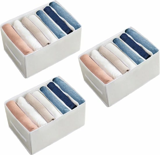 Uitgang βοΈ Flokoo Kleding Organizer - 3 Stuks - Wit/Wit - Opberger Voor Broeken, T-shirts, Overhemden En Topjes π 1 Uitgang βοΈ Flokoo Kleding Organizer - 3 Stuks - Wit/Wit - Opberger Voor Broeken, T-shirts, Overhemden En Topjes π