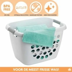 Goedkoopste 🎉 LaundrySpecialist® Praktische Wasmand 45x33 Cm – Ca. 28l Inhoud - Wit 🔔 -Bosch verkoop 550x533 1
