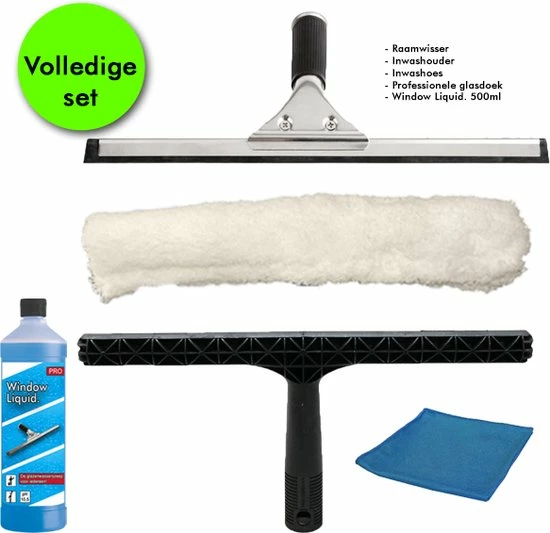 Beste Verkoop π Octoclean.nl Professionele Glazenwassers -Zeemset- 35 Cm Rvs Raamtrekker Met Inwashouder Met Hoes | GRATIS Window Liquid. 500ml β 1 Beste Verkoop π Octoclean.nl Professionele Glazenwassers -Zeemset- 35 Cm Rvs Raamtrekker Met Inwashouder Met Hoes | GRATIS Window Liquid. 500ml β