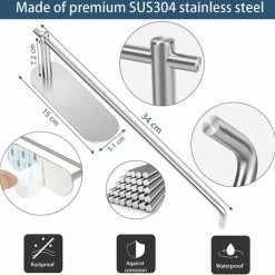 Korting 😉 LIXIN Keukenrolhouder - Keukenpapier Houder - Keukenaccessoires - Keuken - Keukenpapier - Roestvrij Staal - Zelfklevend - Zonder Boren - Zilver 🔥 -Bosch verkoop 550x534 2