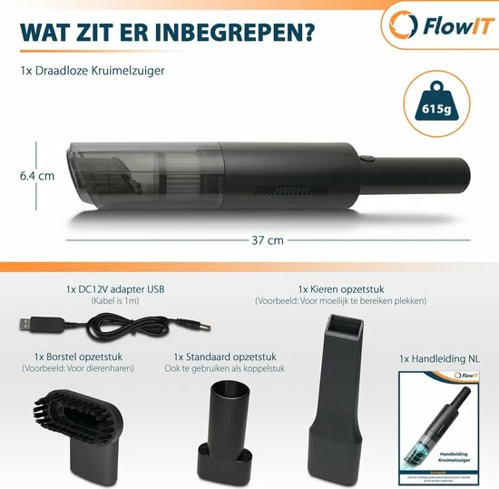 Beste recensies van ❤️ FlowIT Draadloze Handstofzuiger - Kruimelzuiger Met HEPA Filter - Zwart ✔️ 2 Beste recensies van ❤️ FlowIT Draadloze Handstofzuiger - Kruimelzuiger Met HEPA Filter - Zwart ✔️ - Afbeelding 2