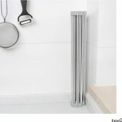 Beste Verkoop 🔔 Fain® Luxe Afdruiprek – Pannenonderzetter Hittenbestendig – Grijs Met RVS – 45 X 35 Cm – Afkoelrooster – Afdruiprek Voor Boven Gootsteen – Afdruiprek Oprolbaar – Afdruipmat – Afdruiprooster - Afdruiprek Metaal 👏 -Bosch verkoop 550x541 5