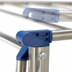 Groothandel ❤️ Relaxdays Droogrek XXL - Droogtoren Vouwbaar - Wasrek Op Wielen - Vleugels - Zilver ✨ -Bosch verkoop 550x548 5