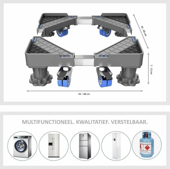 Hete verkoop ❤️ Merkloos STACK Wasmachine Verhoger | Witgoed Verhoger - Multitool - Trillingsdemper - Meubelroller - Meubeltransporter - Vaatwasser / Koelkast / Vriezer / Droger Ophoger - RVS Sokkel - Verstelbaar En Voorzien Van Wielen, Schokdempers En Waterpas 💯 2 Hete verkoop ❤️ Merkloos STACK Wasmachine Verhoger | Witgoed Verhoger - Multitool - Trillingsdemper - Meubelroller - Meubeltransporter - Vaatwasser / Koelkast / Vriezer / Droger Ophoger - RVS Sokkel - Verstelbaar En Voorzien Van Wielen, Schokdempers En Waterpas 💯 - Afbeelding 2