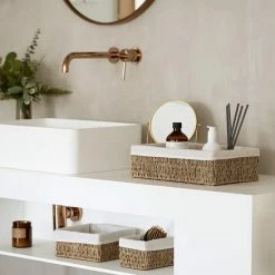 Beste recensies van 😍 ESSIBLE Set Van 3 Stuks - Luxe Manden - Opbergmand - Geweven - Decoratieve - Handgemaakte - Rechthoekige - Manden - Katoen - Riet ⌛ -Bosch verkoop 550x550 10