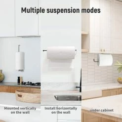 Korting 😉 LIXIN Keukenrolhouder - Keukenpapier Houder - Keukenaccessoires - Keuken - Keukenpapier - Roestvrij Staal - Zelfklevend - Zonder Boren - Zilver 🔥 -Bosch verkoop 550x550 138