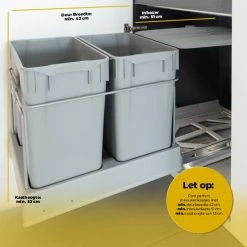 Top 10 π Eleganca Afvalbak 2x30L - Uittrekbare Prullenbak - Inbouw Afvalemmer 60L - Grijs - B38,4xD49xH51,1cm β 10 Top 10 π Eleganca Afvalbak 2x30L - Uittrekbare Prullenbak - Inbouw Afvalemmer 60L - Grijs - B38,4xD49xH51,1cm β -Bosch verkoop 550x550 17