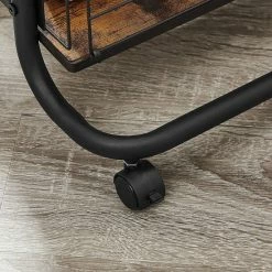 Beste deal 👏 Songmics VASAGLE Serving Trolley, Kitchen Trolley, Wheeled Kitchen Shelf, Trolley With 3 Levels, Wheels 360° Rotatable For Kitchen, Dining Room, Living Room, Home Office, Vintage Brown-black LRC031B01 🎁 -Bosch verkoop 550x550 174