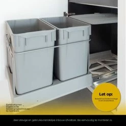 Top 10 π Eleganca Afvalbak 2x30L - Uittrekbare Prullenbak - Inbouw Afvalemmer 60L - Grijs - B38,4xD49xH51,1cm β 11 Top 10 π Eleganca Afvalbak 2x30L - Uittrekbare Prullenbak - Inbouw Afvalemmer 60L - Grijs - B38,4xD49xH51,1cm β -Bosch verkoop 550x550 18