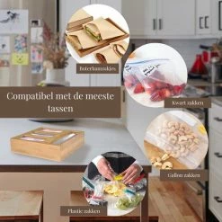 Hete verkoop 🥰 BY JRM Bamboo Lade Organizer En Verdeler Voor Hersluitbare Zakjes - Ladeverdeler - Opbergbakjes ⭐ -Bosch verkoop 550x550 206