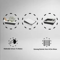 Hete verkoop 😍 Gtrise Inklapbaar Afdruiprek Met Lekbak - Afwasrek - Vaatwasrek - Compact 🎁 -Bosch verkoop 550x550 210