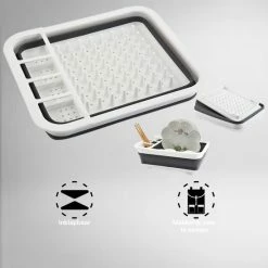 Hete verkoop 😍 Gtrise Inklapbaar Afdruiprek Met Lekbak - Afwasrek - Vaatwasrek - Compact 🎁 -Bosch verkoop 550x550 211