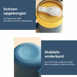Top 10 😀 Bondoo Soepbeker Magnetron Met Hendel 500ml - Hitte Bestendige Beker - Lunchcontainer - Yoghurt To Go - Soepbeker To Go - Inclusief Lepel/vork 🎉 -Bosch verkoop 550x550 216