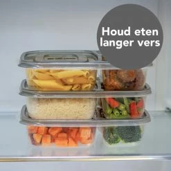 Begroting ❤️ Lock&Lock Meal Prep Bakjes - Diepvriesbakjes - Vershoudbakjes Set Met Deksel - Magnetron Bakjes - Met 3 Compartimenten - Stevig En Herbruikbaar - BPA Vrij - Set Van 6 Stuks - 965ml 💯 -Bosch verkoop 550x550 25