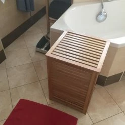 Begroting ❤️ ZD Trading Bambae Luxe Wassorteerder Van Bamboe - Inclusief Wasbare Zak Van Canvas - 100 L - Bruin 🧨 -Bosch verkoop 550x550 300