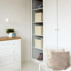 Korting 🌟 LifeGoods Kast Organizers - 6 Stuks - 20L - Textiel - Beige 🔥 -Bosch verkoop 550x550 312