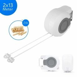 Top 10 🥰 Live Deals Sterke Waslijn Uittrekbaar 26 Meter | Waslijndraad | Roldrooglijn | Drooglijn Oprolbaar | Automatische Waslijn | Wasrek | Droogrek 💯