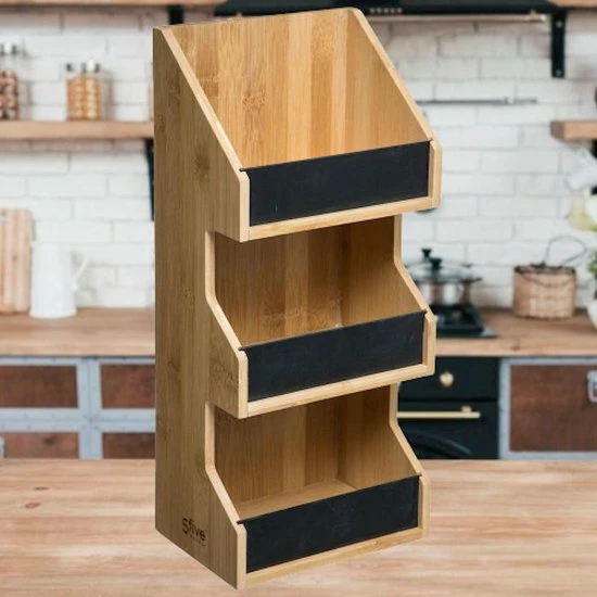 Beste Verkoop 🧨 Merkloos Decopatent® 3 Laags Keuken Opbergrek - Staand Rek 3 Etages - Keukenrek - Bamboe Hout - Etagere Rek - Kruidenrek - Keuken Organizer 🎉 3 Beste Verkoop 🧨 Merkloos Decopatent® 3 Laags Keuken Opbergrek - Staand Rek 3 Etages - Keukenrek - Bamboe Hout - Etagere Rek - Kruidenrek - Keuken Organizer 🎉 - Afbeelding 3