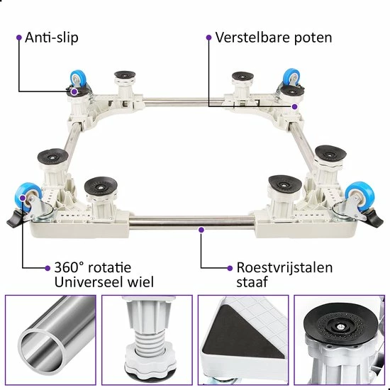 Top 10 π₯° AWEMOZ Verstelbare Universele Wasmachine Verhoger 44x45cm Tot 64x66cm - Wasmachine Kast - Meubelroller - Meubelverplaatser - Meubeltransporter - Tot 400kg π 3 Top 10 π₯° AWEMOZ Verstelbare Universele Wasmachine Verhoger 44x45cm Tot 64x66cm - Wasmachine Kast - Meubelroller - Meubelverplaatser - Meubeltransporter - Tot 400kg π - Afbeelding 3
